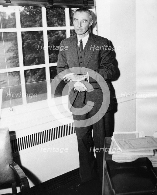 J Robert Oppenheimer (1904-1967), American physicist. Artist: Unknown