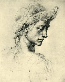 'Ideal Head', 1520-1525, (1943). Creator: Michelangelo Buonarroti.