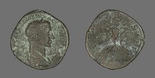 Sestertius (Coin) Portraying Emperor Severus Alexander, 266. Creator: Unknown.