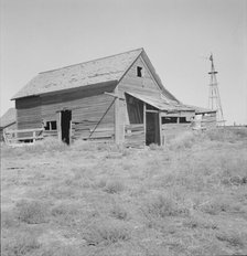 Possibly: Close-up view of abandoned dry land farmhouse in Columbian Basin, Washington, 1939. Creator: Dorothea Lange.