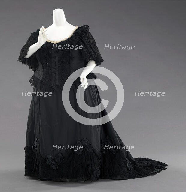 Mourning dress, British, 1894-95. Creator: Unknown.