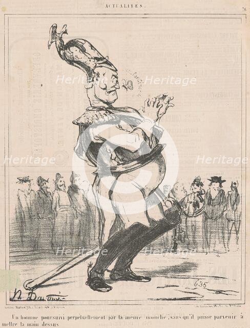 Un homme poursuivi ..., 19th century. Creator: Honore Daumier.