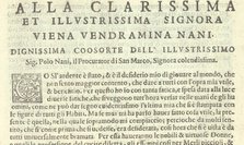 Corona delle Nobili et Virtuose Donne: Libro I-IV, page 2 (recto), 1601. Creator: Unknown.