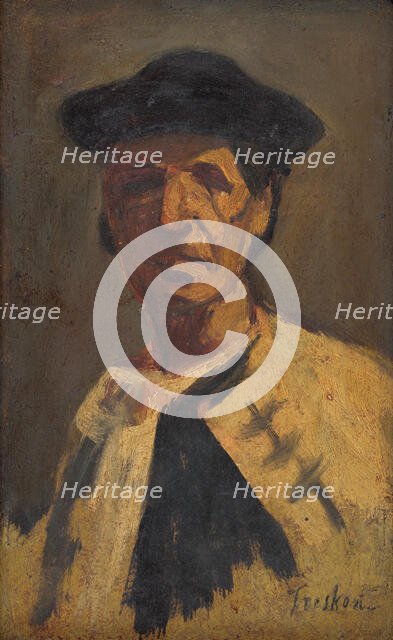 Study of a man from Dlhé Pole, 1922. Creator: Ladislav Treskon.