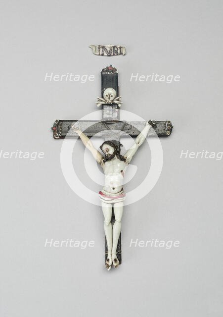 Crucifix, France, 18th century. Creator: Verres de Nevers.