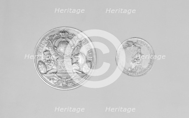 Medals of Queen Anne and King Charles II. Artist: Unknown