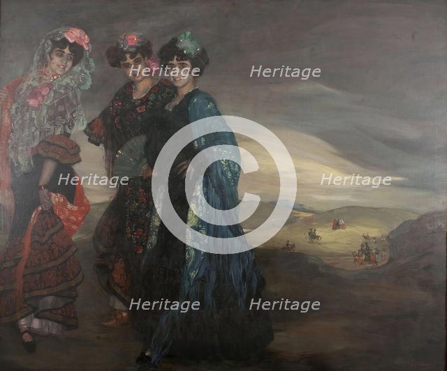 My cousins, 1903. Creator: Zuloaga y Zabaleto, Ignacio (1870-1945).