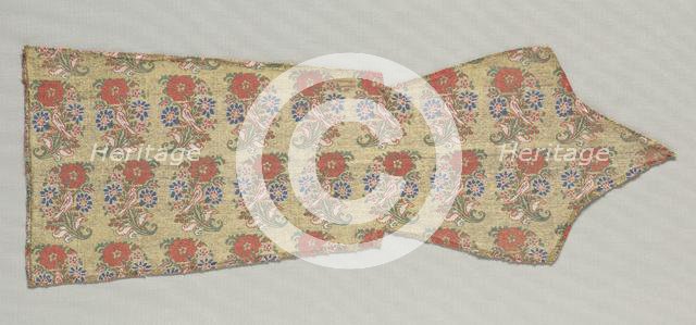 Sleeve with birds in blossoming bushes, 1700s. Creator: Unknown.