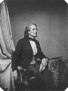 Franz Liszt, Hungarian composer and pianist, c1860. Creator: Franz Seraph Hanfstaengl.