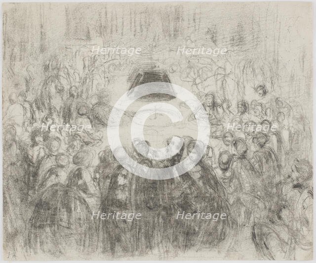 Gambling Salon at Baden-Baden, 1858. Creator: James Abbott McNeill Whistler.