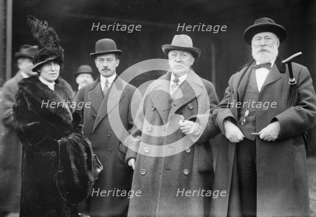 Mme. V. de Valenzuela, R. Reyes Jr., Gen. R. Reyes, J.M. Eder, 1913. Creator: Bain News Service.
