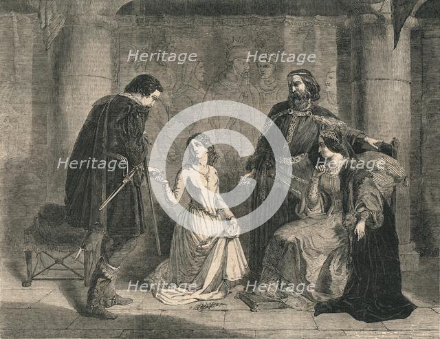 'Scene from "Hamlet" - King, Ophelia, and Laertes', 1852. Creator: Unknown.