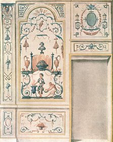 Design for a dining-room wall, France, (1928). Creator: Unknown.