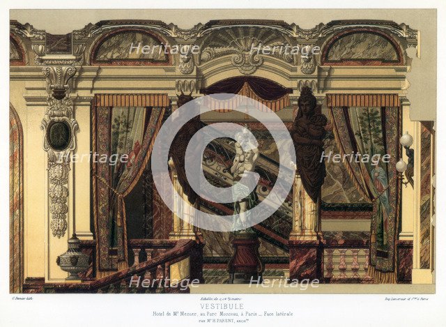 The vestibule of the Hotel de Mt Menier, Paris, France, 20th century.Artist: G Sanier