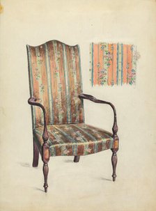 Hepplewhite Arm Chair, 1936. Creator: Elizabeth Curtis.