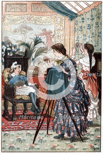Portrait photography as a fitting career for a young woman, 1884. Artist: Unknown