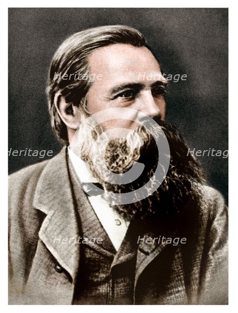 Friedrich Engels, German socialist and collaborator and supporter of Karl Marx, 1879. Artist: Unknown