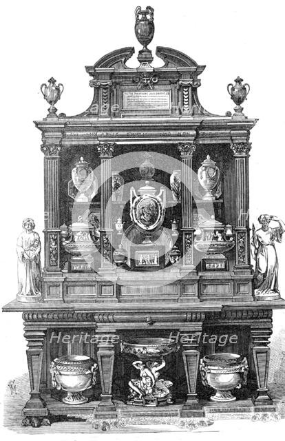 Cabinet and porcelain given to the Right Hon. John Bright, M.P., 1872. Creator: Unknown.
