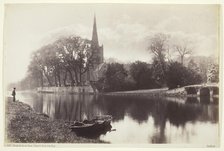 Stratford-on-Avon, Church from the Avon, 1860/94. Creator: Francis Bedford.