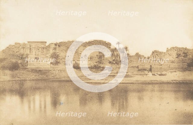 Vue générale de l'ile de Philae, prise de l'Est, 1849-50. Creator: Maxime du Camp.