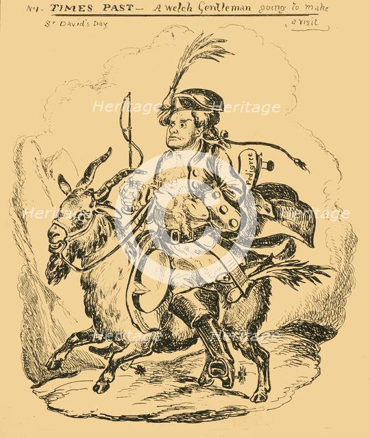 'Times Past - A Welch Gentleman going to make a visit', 1830.  Creator: William Heath.