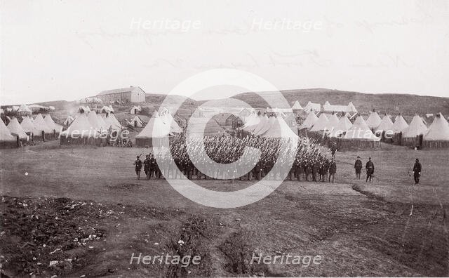 Camp of 34th Massachusetts Infantry near Fort Lyon, Virginia, 1861-65. Creator: Unknown.