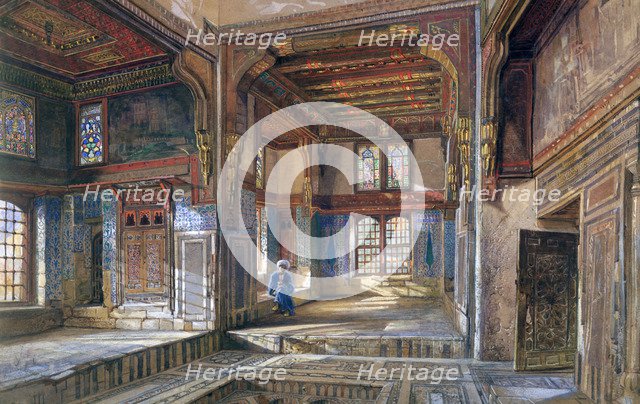 'The House of Moufti Sheikh el Mahadi, Cairo', 1873. Artist: Frank Dillon