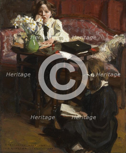 Lesson Time, 1908. Creator: Harrington Mann.