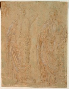 Two Standing Draped Male Figures, n.d. Creator: Perugino.