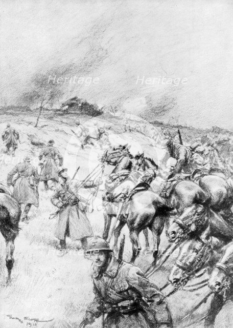 'French Cavalry in Action', 1918, (1926). Artist: Georges Bertin Scott