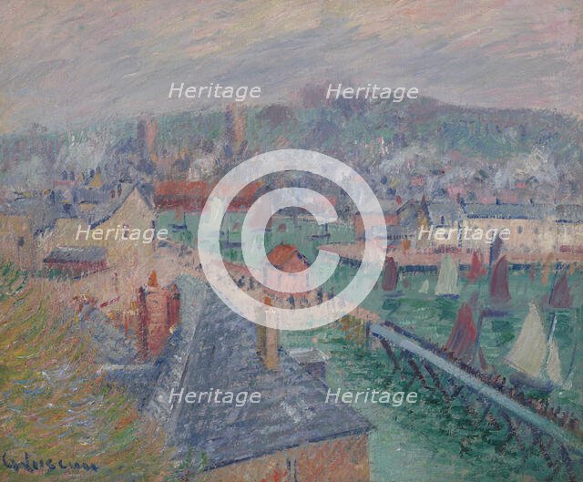 L’avant port de Fécamp (Normandie), 1920. Creator: Loiseau, Gustave (1865-1935).