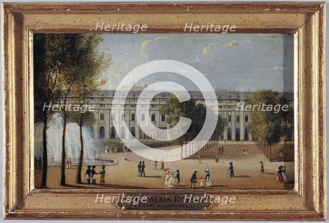 Gardens of the Palais-Royal, around 1820, current 1st arrondissement, between 1815 and 1825. Creator: Unknown.