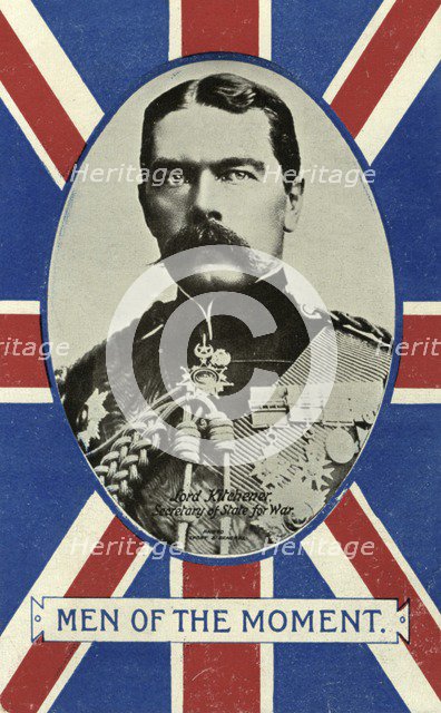 'Men of the Moment', Herbert Kitchener, 1st Earl Kitchener, Secretary of State for War.  Artist: Valentine