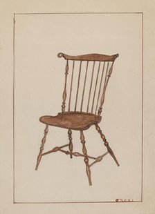 Windsor Chair, 1935/1942. Creator: Florence Neal.