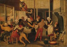 Party in a Brothel, c.1540. Creator: Workshop of the Brunswijkse Monogrammist.