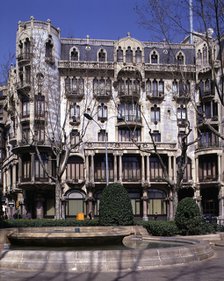 Façade of the Fuster House in the Gran de Gracia street, a work from 1912 by Lluis Domenech i Mon…
