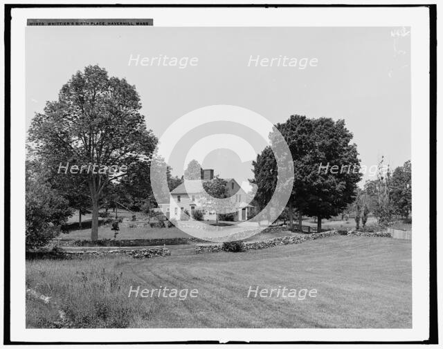 Whittier's birth place, Haverhill, Mass., between 1890 and 1901. Creator: Unknown.