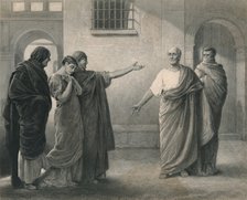 'Volumnia Reproaching Brutus and Sicinius (Coriolanus)', c1870. Artist: J Stephenson.