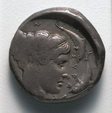 Tetradrachm: Quadriga Crowned by Victory (reverse), 466-413 BC. Creator: Unknown.