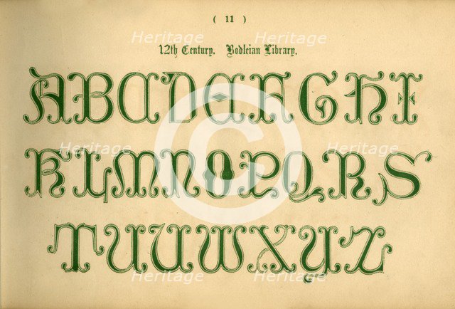 '12th Century. Bodleian Library', 1862. Artist: Unknown.