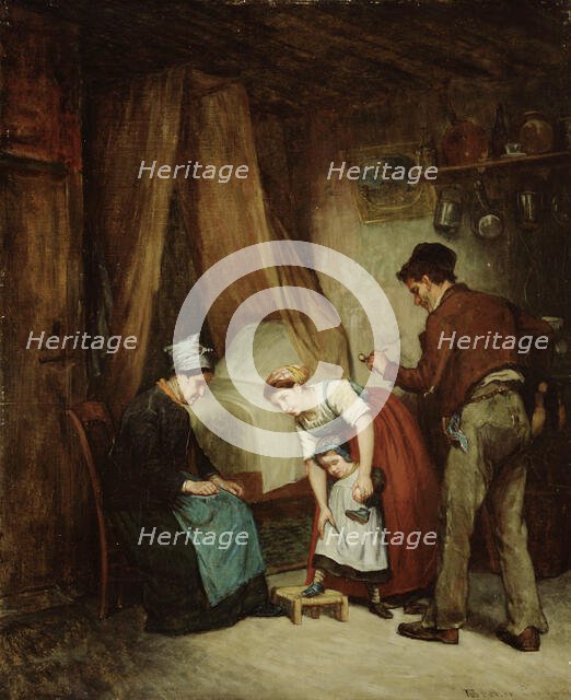 A French Cobbler, 1868. Creator: Adolf von Becker.