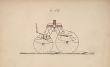 Design for 4 seat Phaeton, no top, no. 470, 1850-70. Creator: Brewster & Co.