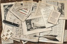 Table with messy papers, 1782. Creator: Pérez Ruano, José (1750-1810).