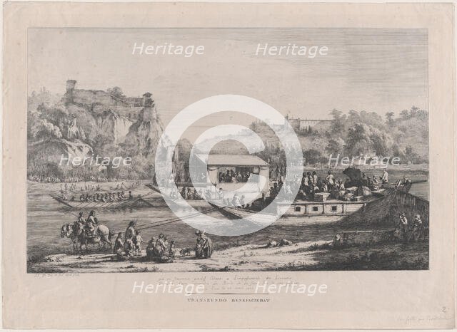 Pope Pius VII on the Saône, 1805. Creator: Jean-Jacques de Boissieu.