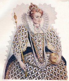 Elizabeth, Queen of England, Defeat of the Spanish Armada, 1588, (1902). Artist: Edmund Thomas Parris