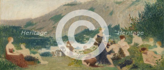 Sketch for the town hall of Bagnolet (Seine-Saint-Denis): Autumn, 1893. Creator: Henri Rachou.