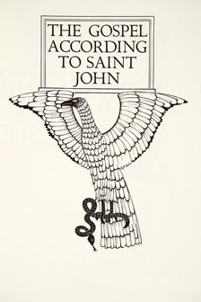 The Eagle of St.John (wood engraving).