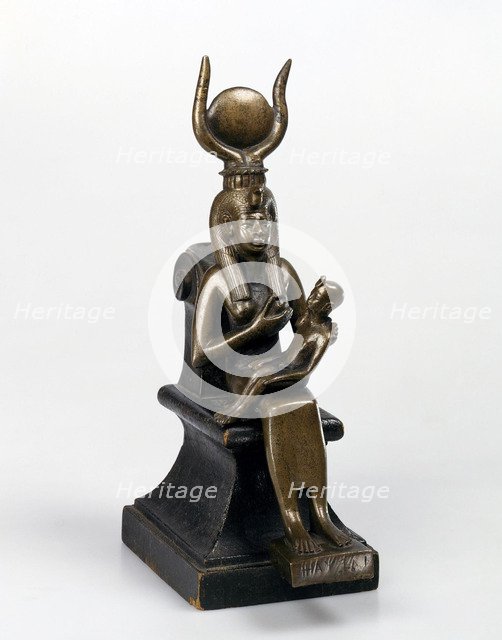 Statuette of Isis with Horus on her Laps.