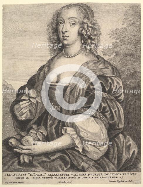 Mary Villiers, Dutchess of Lennox and Richmond, 1625-77. Creator: Wenceslaus Hollar.
