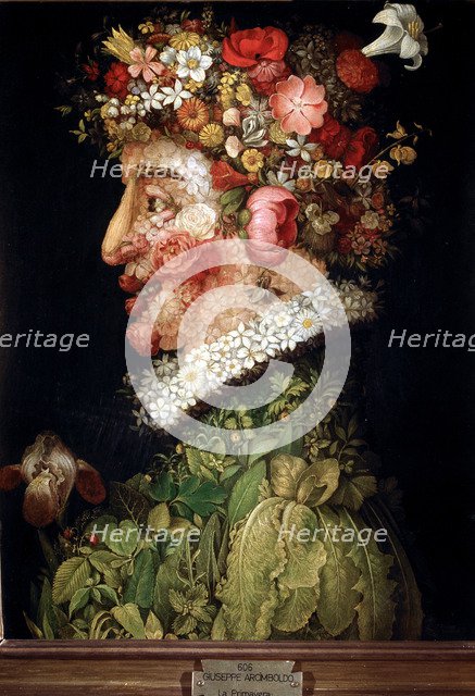The spring', oil on canvas, it is part of a series 'The four seasons' by Arcimboldo.